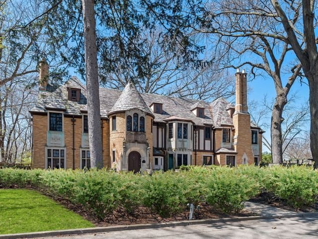 view of front of home with a chimney