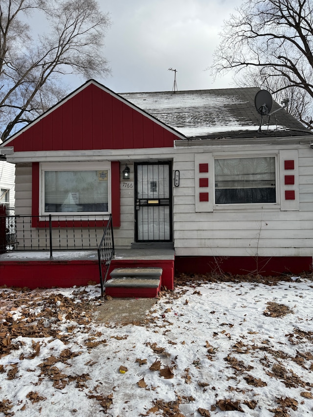 view of bungalow-style home