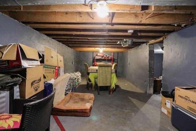 view of basement