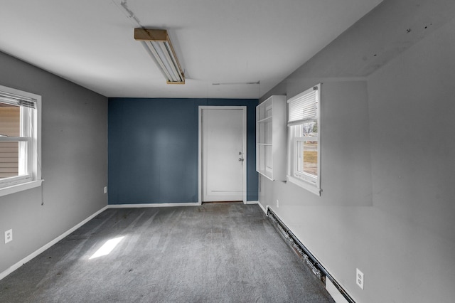 22810 E 13 Mile Rd, Saint Clair Shores, MI 48082 - spare room with carpet floors, baseboards, and a baseboard radiator