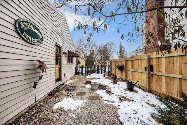 view of snowy yard