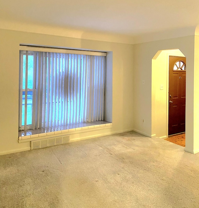 view of carpeted empty room