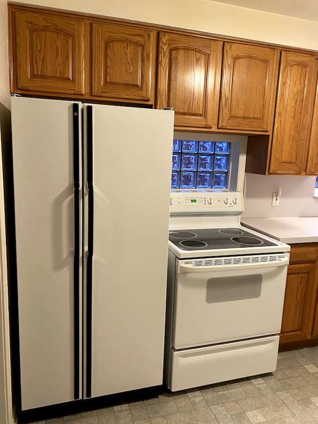 kitchen featuring white appliances