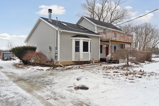 exterior space featuring a deck