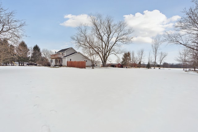 view of snowy yard