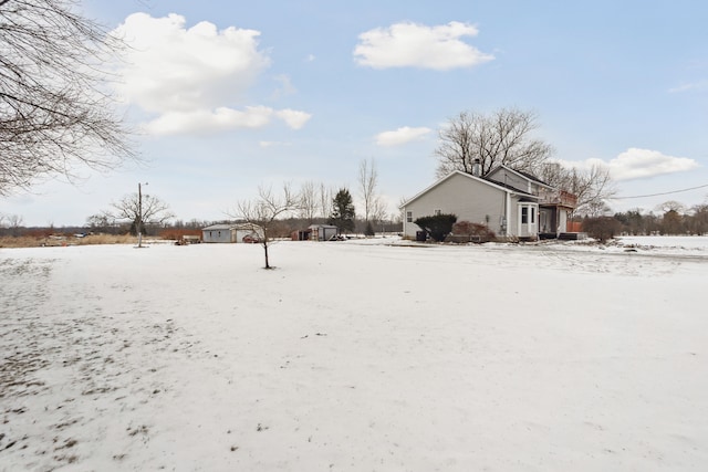 view of snowy yard