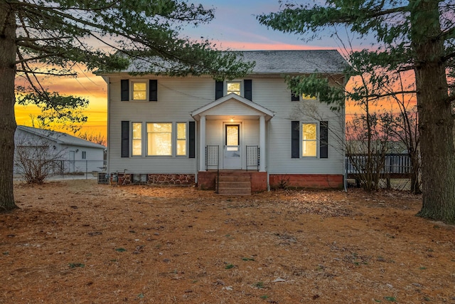 view of colonial inspired home