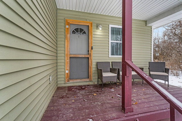 view of doorway to property