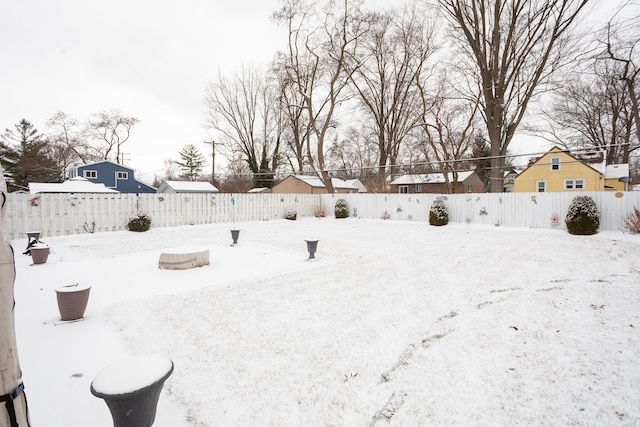 view of snowy yard