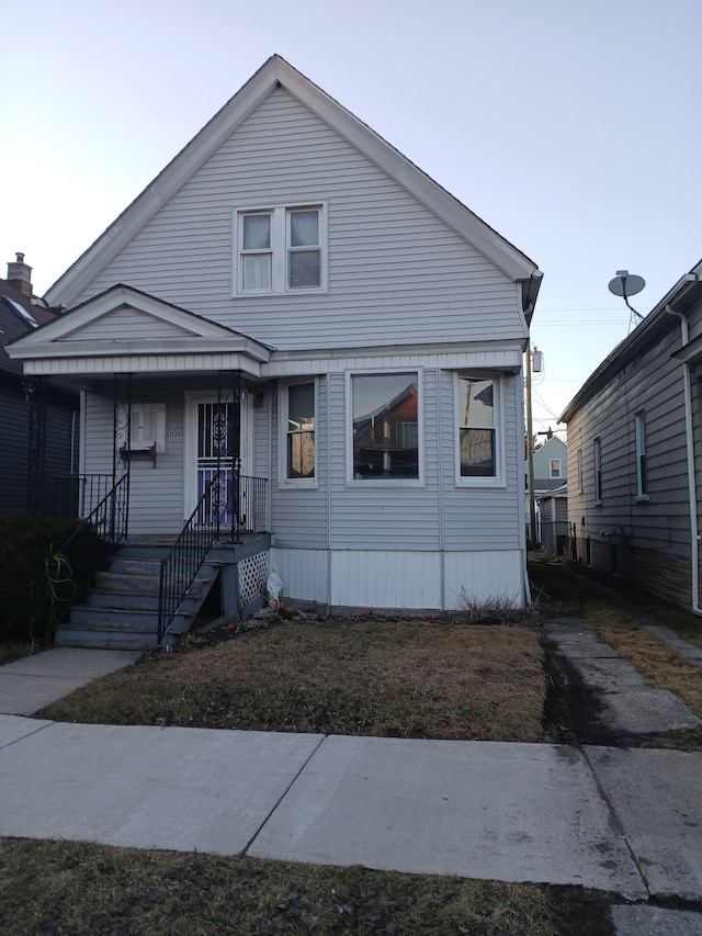 view of front of property with covered porch