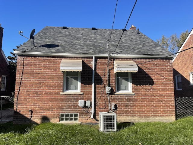 back of property with cooling unit