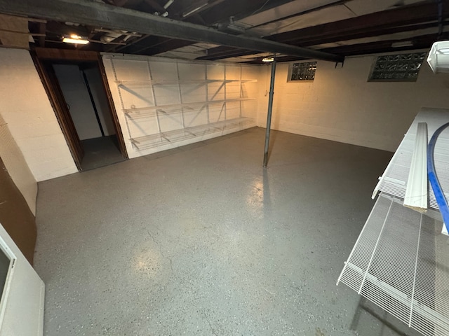 view of basement