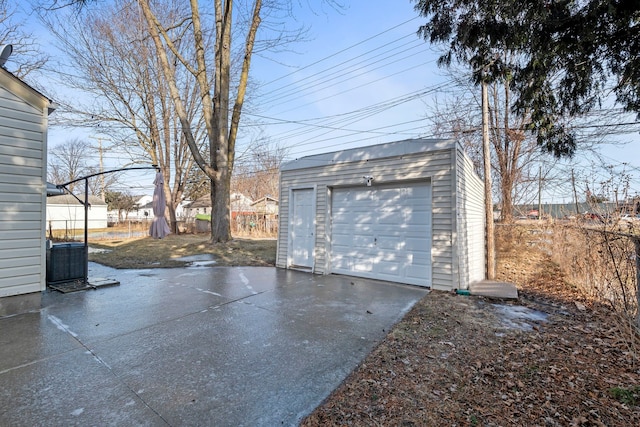 garage with central AC