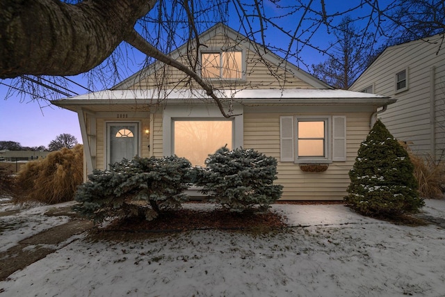 view of bungalow-style home