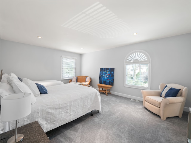 bedroom with carpet floors