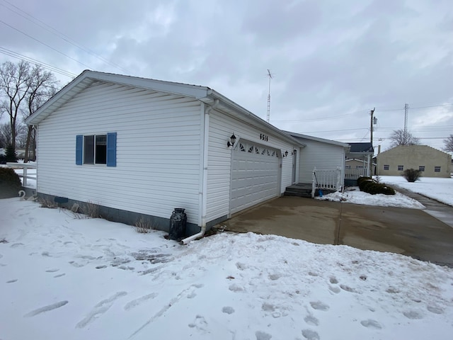 view of snowy exterior