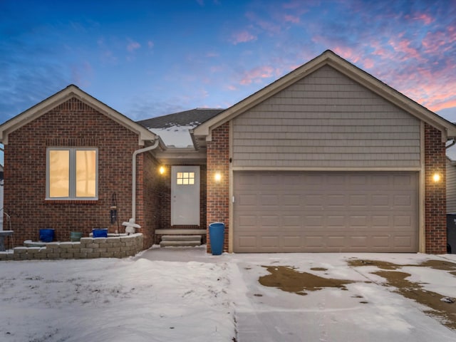 view of front of home featuring a garage