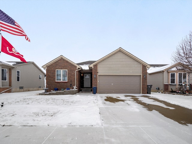 ranch-style home with a garage