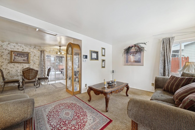 view of carpeted living room