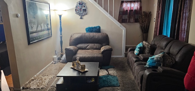 view of carpeted living room