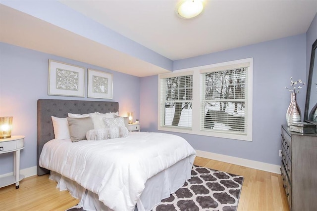 bedroom featuring light hardwood / wood-style flooring