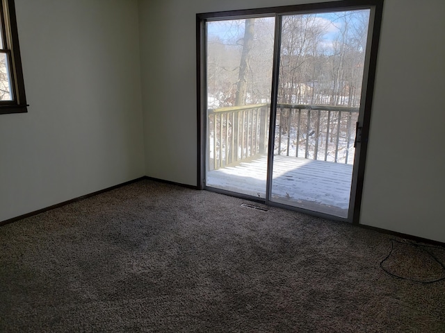 view of carpeted empty room