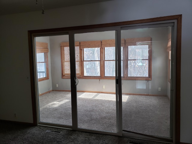 interior space featuring carpet floors