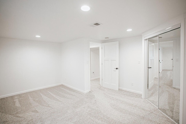 interior space with light colored carpet