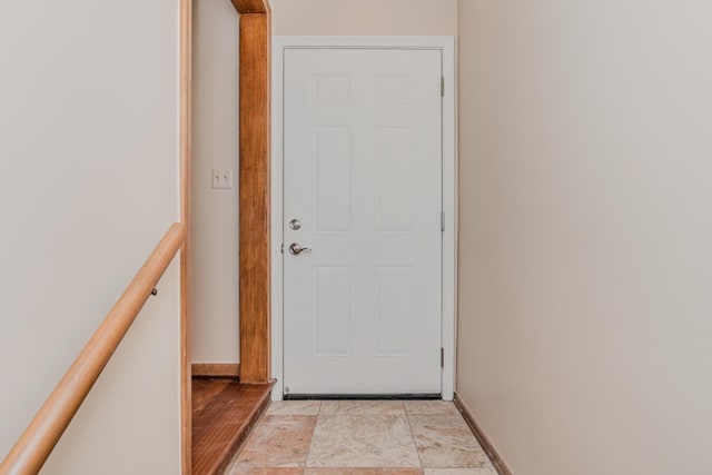 entryway with baseboards