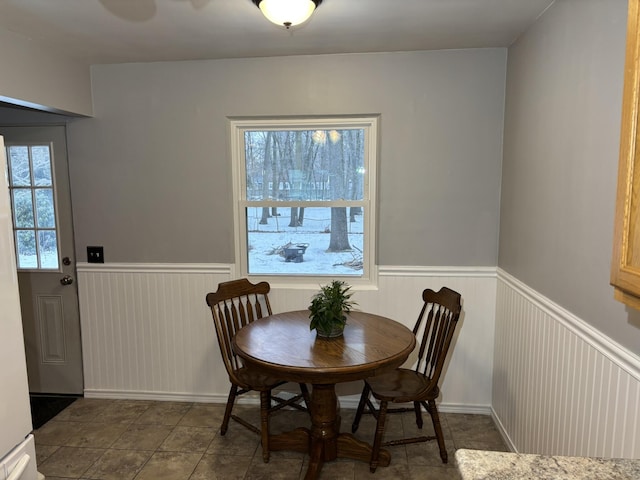 view of dining space