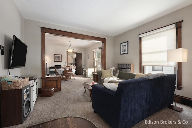 view of carpeted living room