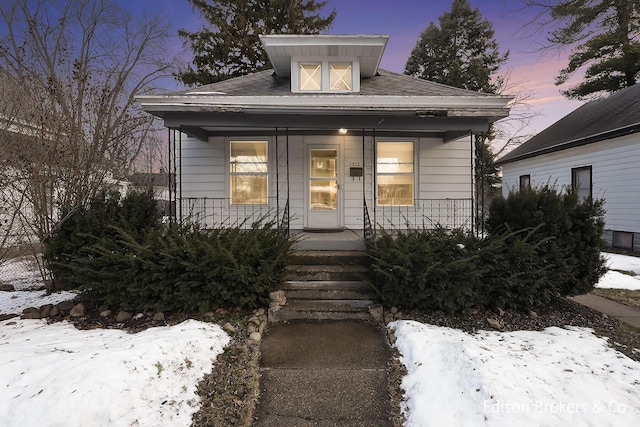 bungalow with covered porch