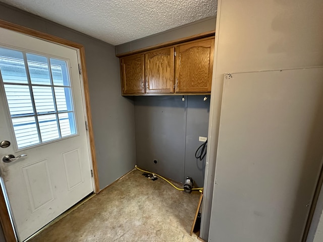 washroom with a textured ceiling