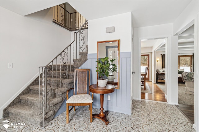 entrance foyer featuring light hardwood / wood-style floors