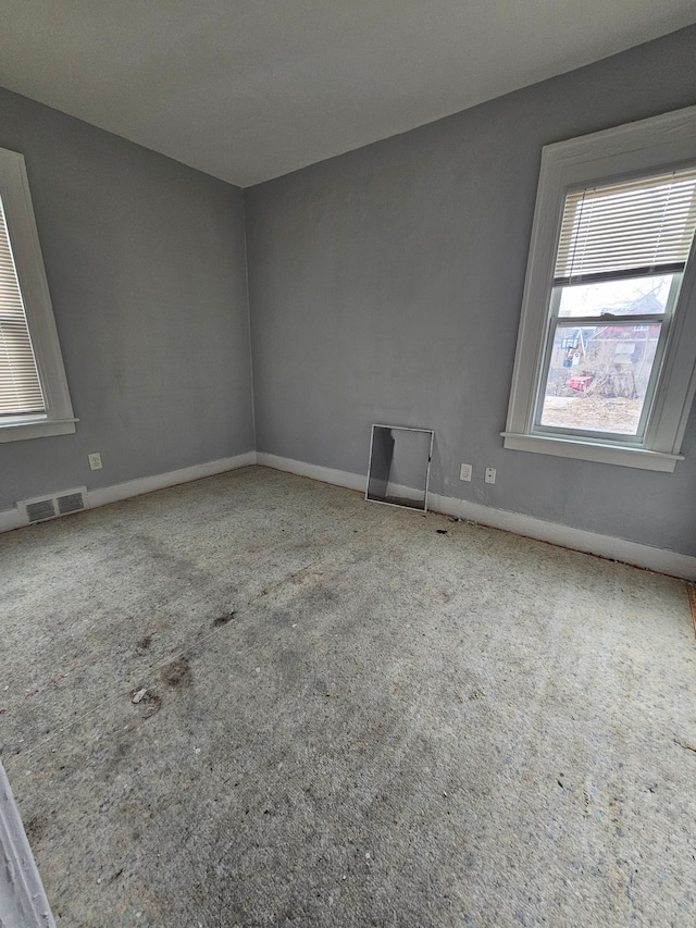 empty room with carpet floors