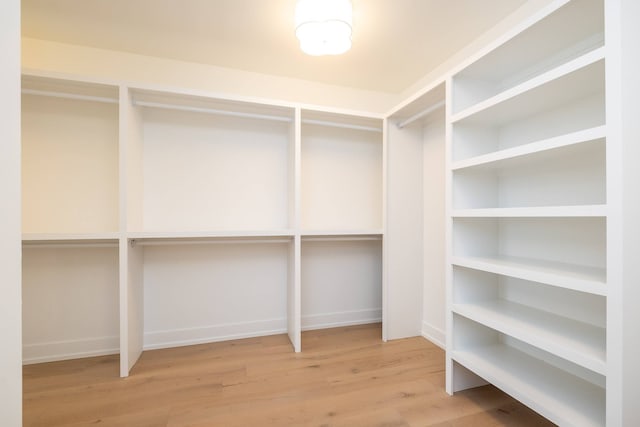 spacious closet featuring hardwood / wood-style floors