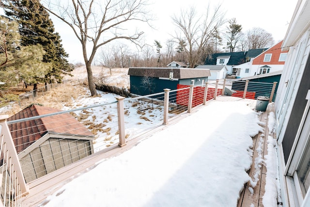 view of snowy yard