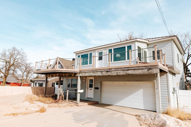 view of front of house featuring a garage