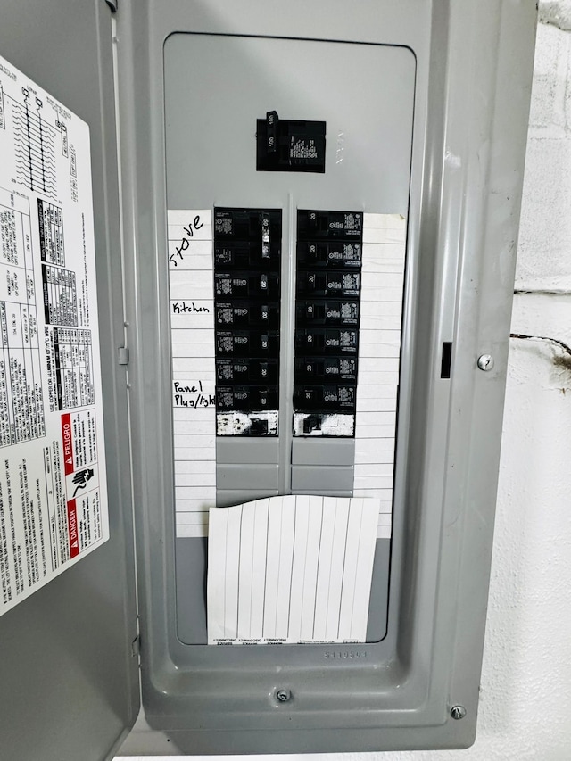 utility room featuring electric panel