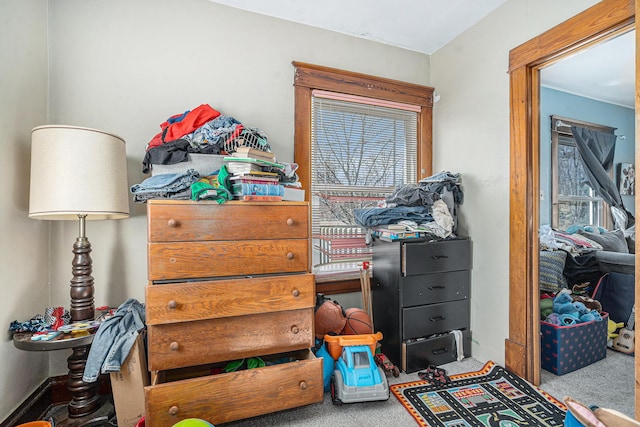 view of carpeted bedroom