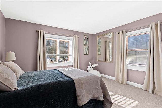 view of carpeted bedroom