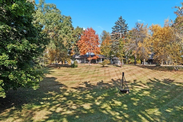 view of yard with a gazebo