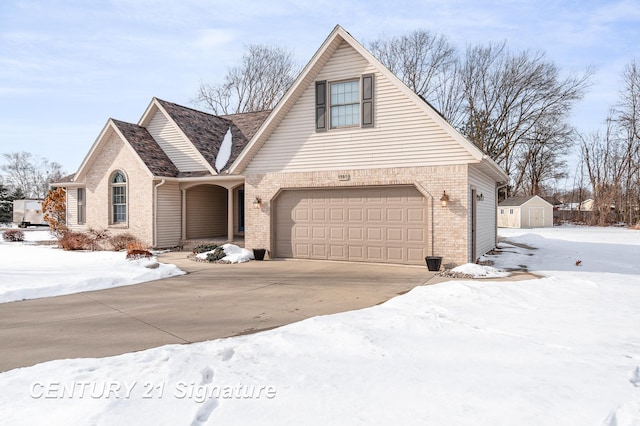 view of front of house featuring a garage