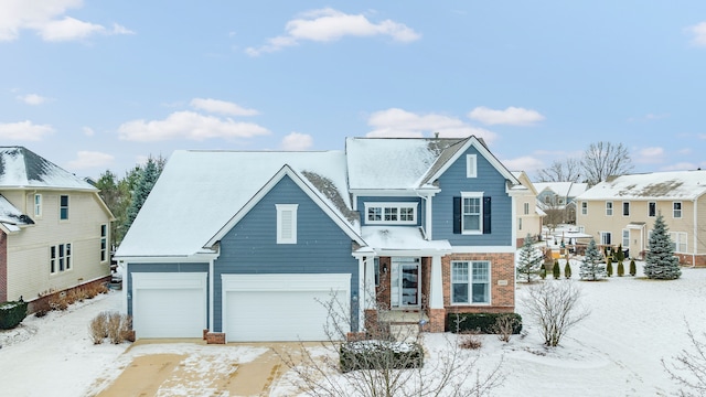 view of front facade featuring a garage