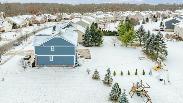 view of snowy aerial view