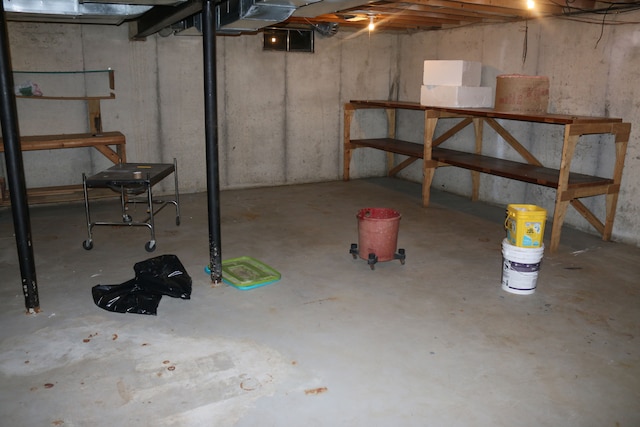 view of basement