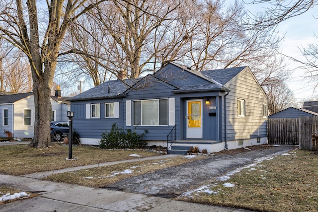 view of bungalow