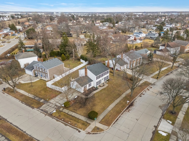 bird's eye view with a residential view