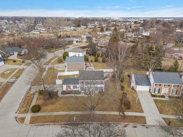 drone / aerial view with a residential view