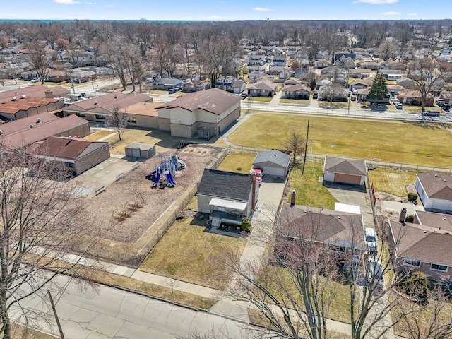 bird's eye view featuring a residential view